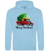 Чоловіча толстовка (худі) Пікап з ялинкою Блакитний фото