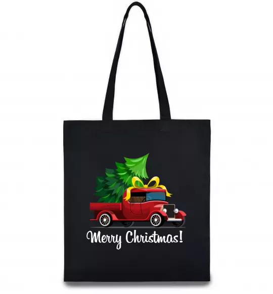 Еко-сумка Пікап з ялинкою Чорний фото