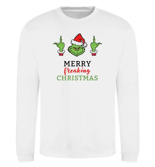 Світшот Грінч Merry Christmas Білий фото
