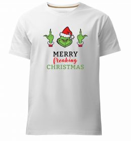 Чоловіча преміум футболка Грінч Merry Christmas