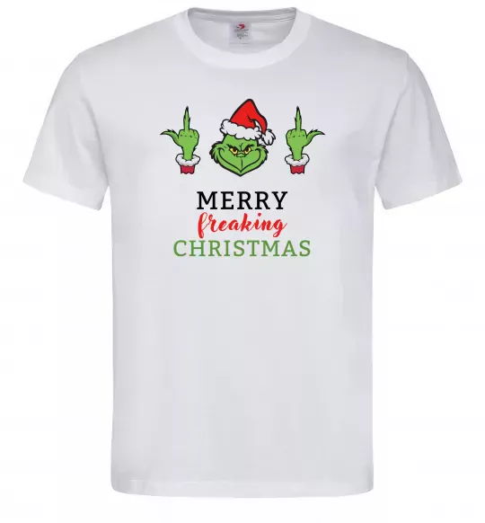 Чоловіча футболка Грінч Merry Christmas Білий фото