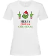 Жіноча футболка Грінч Merry Christmas Білий фото