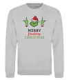 Світшот Грінч Merry Christmas Сірий меланж Світшот Грінч Merry Christmas Сірий меланж фото