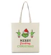 Эко-сумка Грінч Merry Christmas Бежевый Эко-сумка Грінч Merry Christmas Бежевый фото