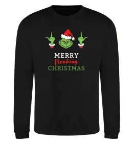 Свитшот Грінч Merry Christmas Черный фото