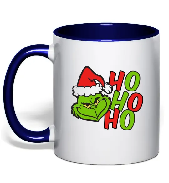 Чашка з кольоровою ручкою Grinch Ho-Ho-Ho Глибокий темно-синій фото