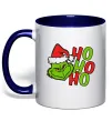 Чашка з кольоровою ручкою Grinch Ho-Ho-Ho Глибокий темно-синій фото