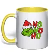 Чашка с цветной ручкой Grinch Ho-Ho-Ho Лимонный фото