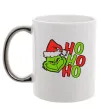 Чашка з кольоровою ручкою Grinch Ho-Ho-Ho Срібло фото