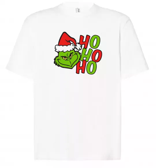 Футболка Оверсайз Grinch Ho-Ho-Ho Білий фото