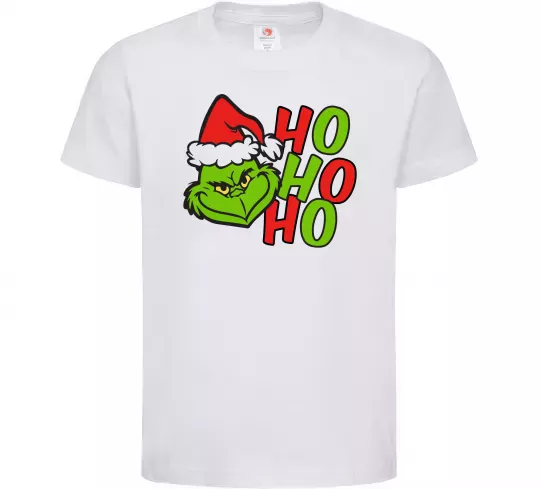 Дитяча футболка Grinch Ho-Ho-Ho Білий фото
