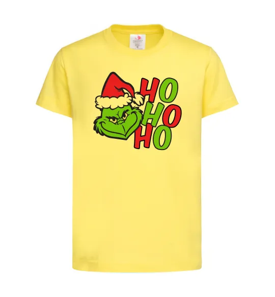 Дитяча футболка Grinch Ho-Ho-Ho Лимонний фото