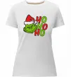 Женская премиум футболка Grinch Ho-Ho-Ho Белый фото
