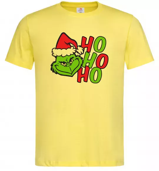 Мужская футболка Grinch Ho-Ho-Ho Лимонный фото