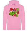 Мужская толстовка (худи) Grinch Ho-Ho-Ho Розовый фото
