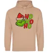 Чоловіча толстовка (худі) Grinch Ho-Ho-Ho Пісочний фото