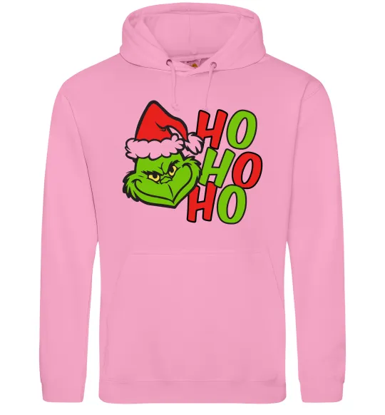 Женская толстовка (худи) Grinch Ho-Ho-Ho Розовый фото