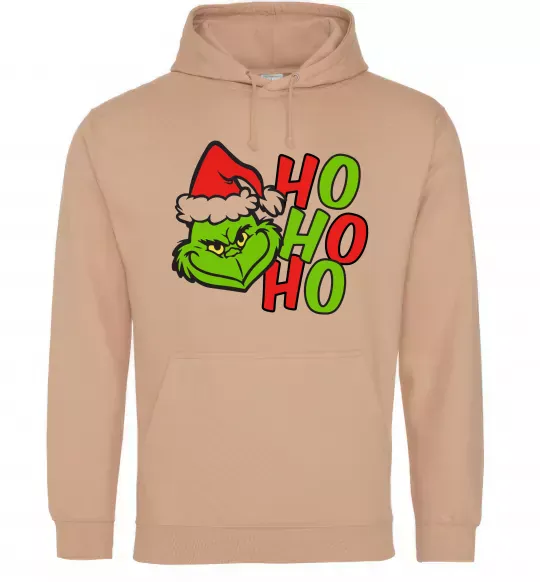 Жіноча толстовка (худі) Grinch Ho-Ho-Ho Пісочний фото