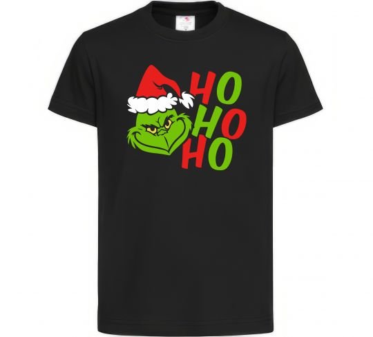 Детская футболка Grinch Ho-Ho-Ho Черный фото