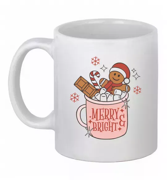 Чашка керамічна Печиво в чашці Білий фото