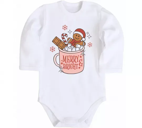 Дитячий бодік Печиво в чашці Білий фото