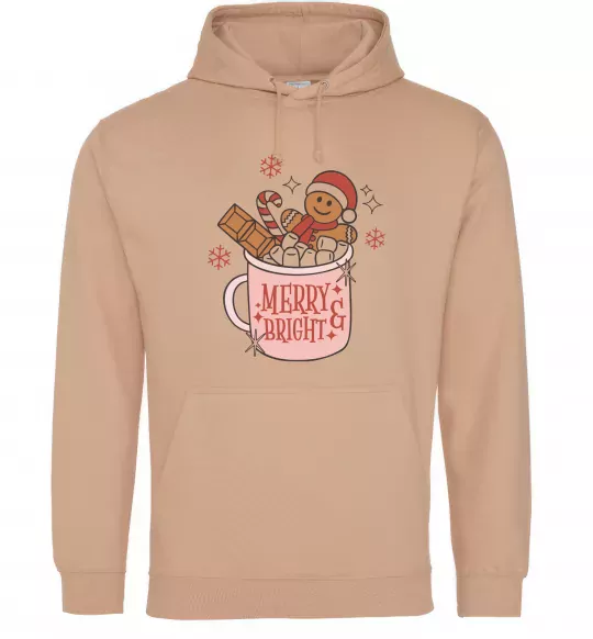 Мужская толстовка (худи) Печиво в чашці Песочный фото