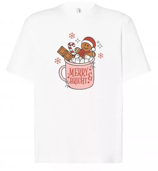 Футболка Оверсайз Печиво в чашці Білий фото