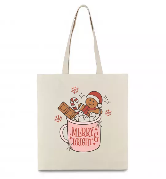 Еко-сумка Печиво в чашці Бежевий фото