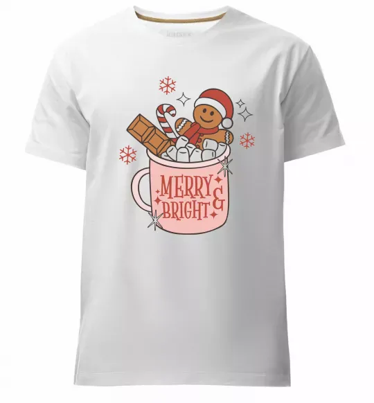 Чоловіча преміум футболка Печиво в чашці Білий фото