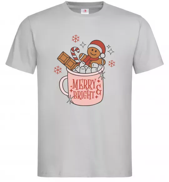 Чоловіча футболка Печиво в чашці Сірий фото