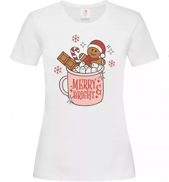 Жіноча футболка Печиво в чашці Білий фото