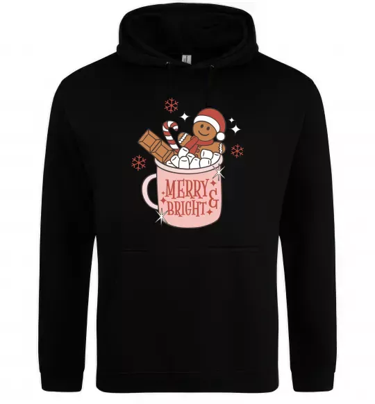 Мужская толстовка (худи) Печиво в чашці Черный фото