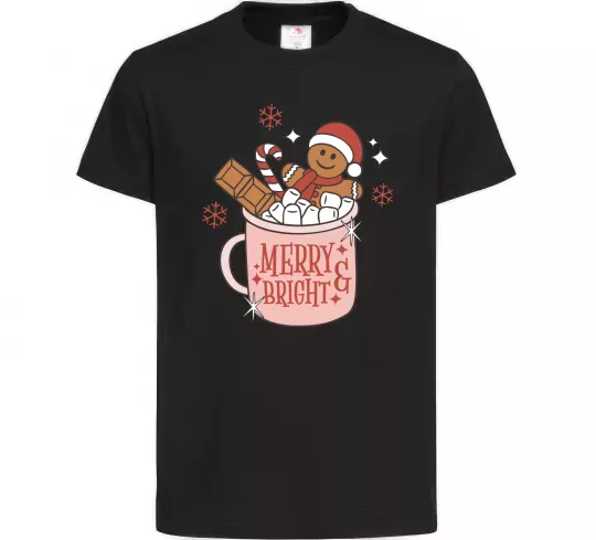 Детская футболка Печиво в чашці Черный фото