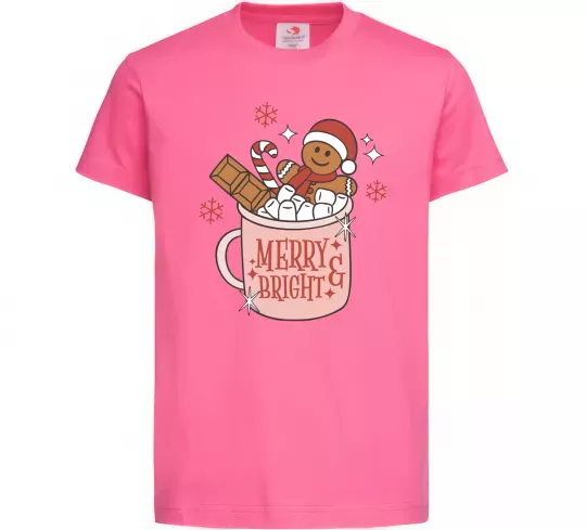 Детская футболка Печиво в чашці Ярко-розовый фото