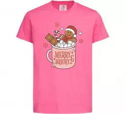 Детская футболка Печиво в чашці Ярко-розовый фото