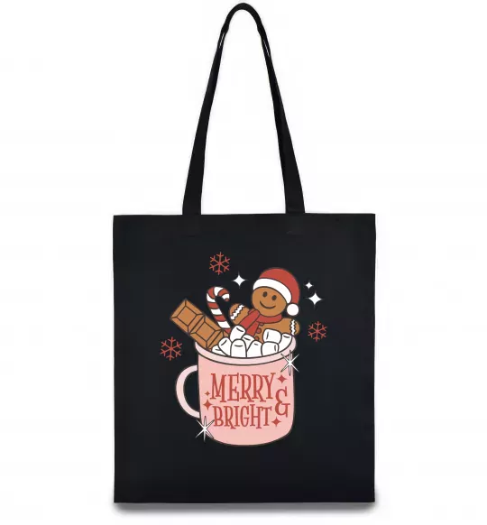 Еко-сумка Печиво в чашці Чорний фото