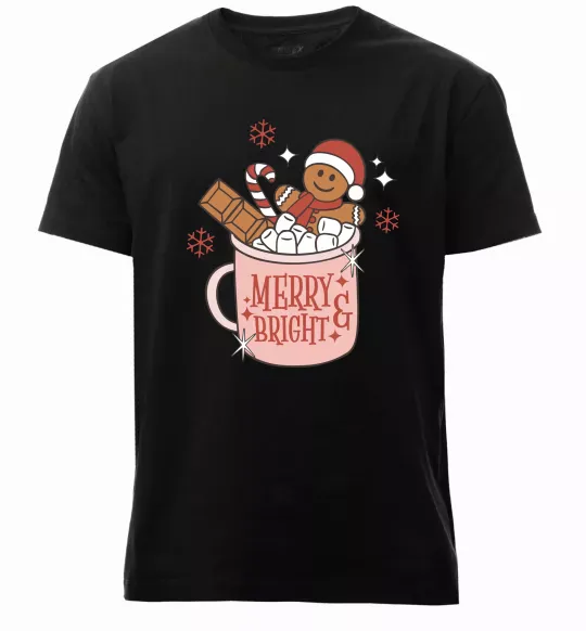 Чоловіча преміум футболка Печиво в чашці Чорний фото