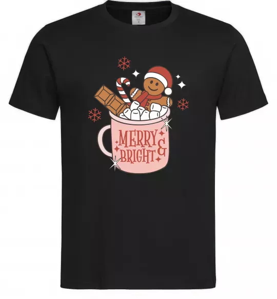 Чоловіча футболка Печиво в чашці Чорний фото