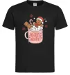 Чоловіча футболка Печиво в чашці Чорний фото