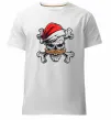 Чоловіча преміум футболка Новорічний череп Білий Чоловіча преміум футболка Новорічний череп Білий фото