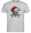 Мужская футболка Новорічний череп Серый Мужская футболка Новорічний череп Серый фото
