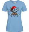 Жіноча футболка Новорічний череп Блакитний Жіноча футболка Новорічний череп Блакитний фото