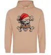 Женская толстовка (худи) Новорічний череп Песочный фото