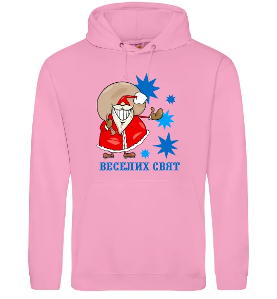 Мужская толстовка (худи) Веселих свят Розовый фото