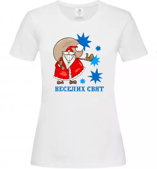 Женская футболка Веселих свят Белый фото