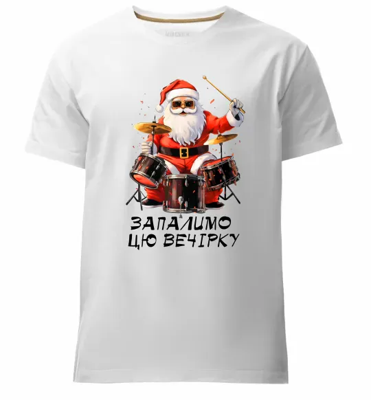Мужская премиум футболка Запалимо цю вечірку Белый фото