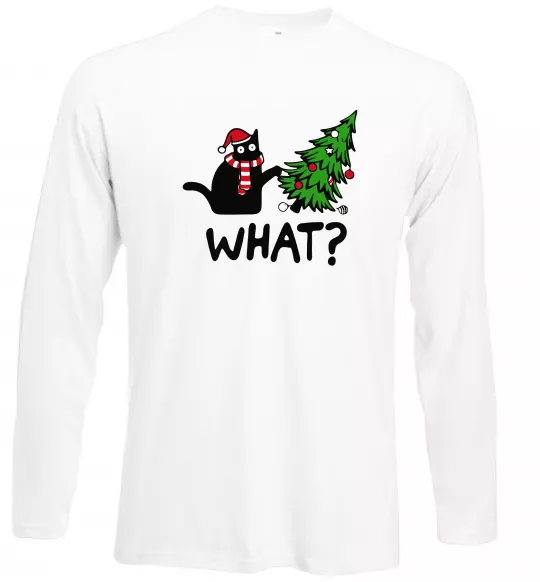 Лонгслив Кіт ялинка Белый фото