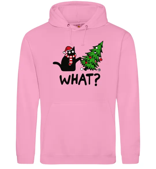 Женская толстовка (худи) Кіт ялинка Розовый фото