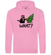 Женская толстовка (худи) Кіт ялинка Розовый фото