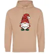 Чоловіча толстовка (худі) Новорічний гном Пісочний Чоловіча толстовка (худі) Новорічний гном Пісочний фото